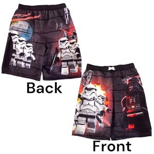 10/12 Large Lego Star Wars Swimming Shorts BoysBlack Red Swimming Trunks